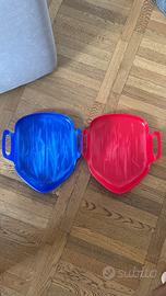 2 Slittini palette da neve bambini rosso e blu con