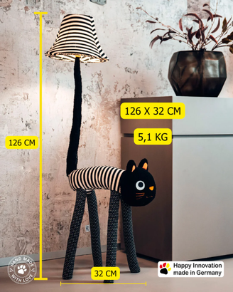 Happy Lamps Lampada Artigianale Luna The Cat