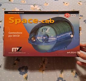 Porta 30 cd color verde in plastica con chiave