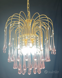 Lampadario a gocce di Murano