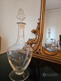 Bottiglia in vetro serigrafato 1950