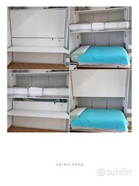 Letto a castello richiudibile con scrivania + comò