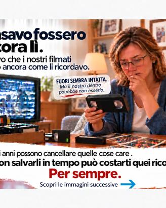 Conversione riversamento salvataggio videocassette