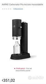 Aarke Carbonator Pro Black Senza bottiglie 