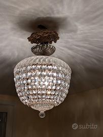 LAMPADARIO ANNI 30 IN CRISTALLO