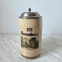 Boccale in ceramica Kronenbourg anni '90.