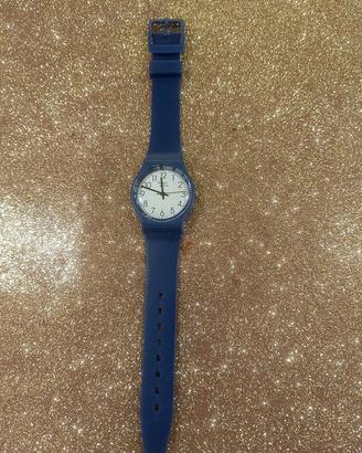 Orologio unisex in plastica blu con batteria nuova