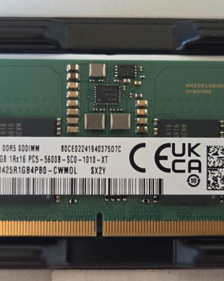 RAM Samsung 8GB DDR5 5600MHz SODIMM Laptop