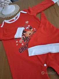 tutina rossa Natale 9:12 mesi nuova con etichetta 