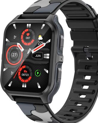 Smartwatch Uomo Donna Militare, Effettua/Risponde