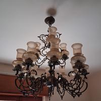 lampadario in bronzo