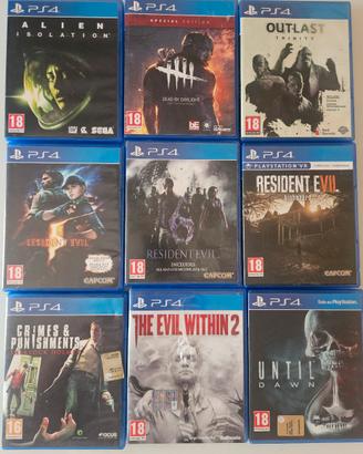 collezione gioco horror ps4 originali 