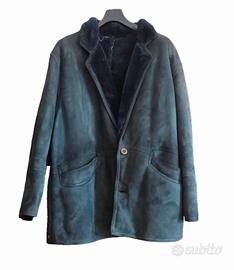 Montone vintage vero scamosciato verdebosco  2XL 