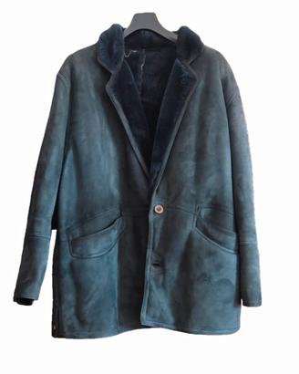 Montone vintage vero scamosciato verdebosco  2XL 