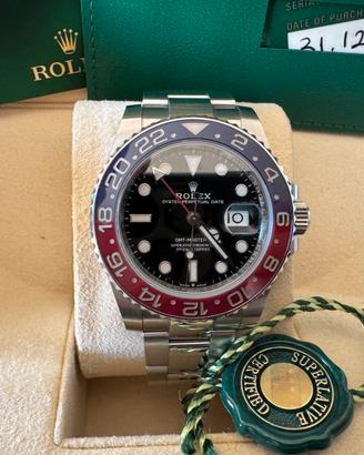 Rolex Gmt ceramica pepsi oyster anno 2021 full set