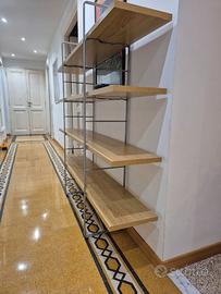 Libreria scaffale Enerli Ikea metallo e  rovere