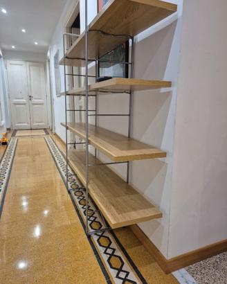 Libreria scaffale Enerli Ikea metallo e  rovere