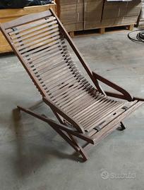 Sedia sdraio in legno