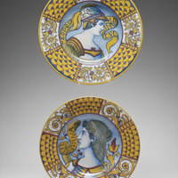 Rubboli Gualdo Tadino - Coppia di Piatti Maiolica