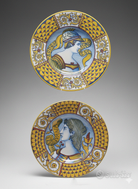 Rubboli Gualdo Tadino - Coppia di Piatti Maiolica