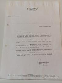 Documento archivio Cartier  presidenza Milano1986 