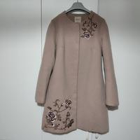  Cappotto decorato in viscosa/lana