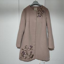  Cappotto decorato in viscosa/lana