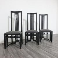 Giorgetti Tris Sedie Tronetto in Legno 1970’design