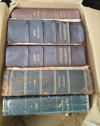lotto di 5 volumi della Gazzetta ufficiale,antichi