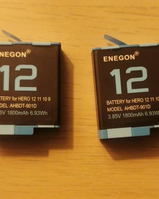 4 batterie Gopro hero 12 Black + caricatore Enegon