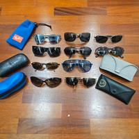Lotto occhiali da sole di marca (Persol, Ray-Ban,