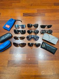 Lotto occhiali da sole di marca (Persol, Ray-Ban,