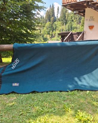 Coperta Cavallo in Pile Verde - Taglia: 162cm