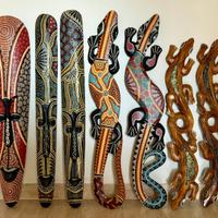 10 PZ. Arredo Etnico Maschere Geco Specchi Tribali