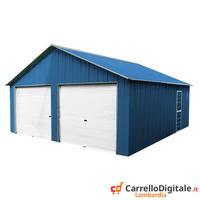 Box cantiere 664x721 due saracinesche 810kg blu