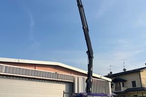 Man 120 ql cassone fisso e gru Hiab