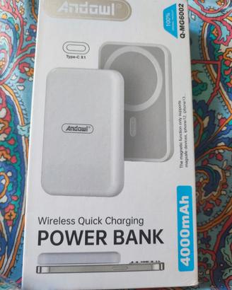 POWER BANK WIRELESS 4000 mAh NUOVA