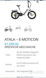 N.2  Bici pieghevoli per Camper , Atala in alumin
