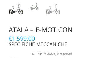 N.2  Bici pieghevoli per Camper , Atala in alumin
