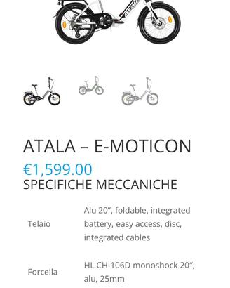 N.2  Bici pieghevoli per Camper , Atala in alumin