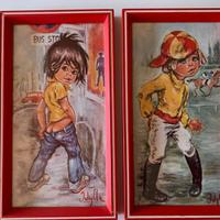 Stampe su legno Jolylle - Big Eues Art - anni '70