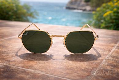 Occhiali da sole Ray-Ban RB3565 Jack nuovi Oro