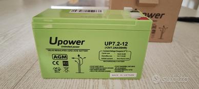 Batteria AGM Upower 12V 7.2Ah