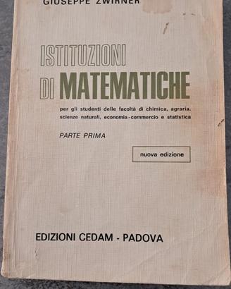 Lotto vintage due libri Matematica e topografia