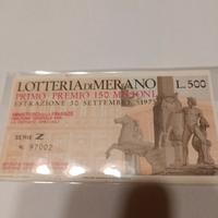 Biglietto lotteria di Merano 1973