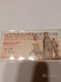 Biglietto lotteria di Merano 1973