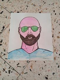 Pop Art china e acquerello su carta cm 27x30