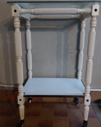 Carrellino con ruote vintage originale