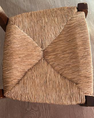 Sedie legno e paglia