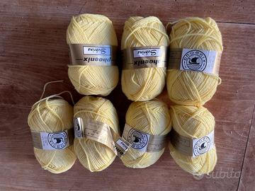 Gomitoli acrilico e lana - colore giallo